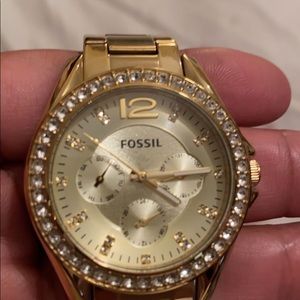 Gold & White Gold Fossil Watches